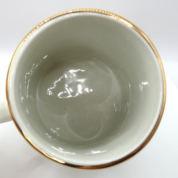 James Kent Ltd Old Foley Mug Fisherman Scene Black Transferware Gold Trim - Picture 9 of 13